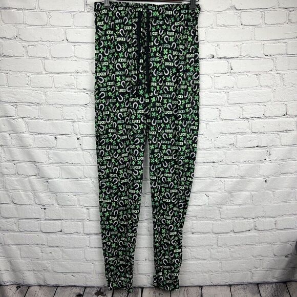 nightzone Other - Nightzone St Patrick's Day Green Lucky Clover Horseshoe Unisex Pajama Pants Sz S